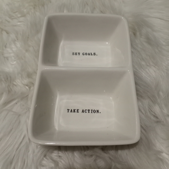 Rae Dunn Set Goals Take Action tray - Picture 1 of 4